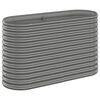 vidaXL Garden Raised Bed | Grey | Powder-coated steel | Large | Durable