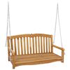 vidaXL Swing Bench Natural 114 x 60 x 60.5 cm Solid Teak Wood