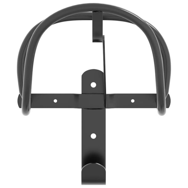 vidaXL Bridle Rack Wall Mounted Black Iron