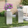 vidaXL Plant Stand 2 pcs Silver 24 x 24 x 55 cm Galvanised steel