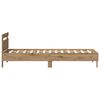 vidaXL Bed Frame with LED Artisan Oak 100 x 200 cm Engineered Wood