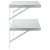 vidaXL Wall Shelves 2 pcs 75x40 cm Silver Stainless Steel
