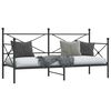 vidaXL Day Bed without Mattress Black 75x190 cm Steel