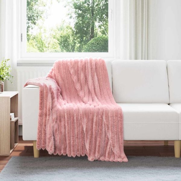 vidaXL Throw Blanket Pink 150 x 130 cm Fleece