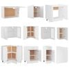 vidaXL 11 Piece Kitchen Cabinet Set Lyon White Engineered Wood