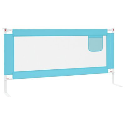 vidaXL Toddler Safety Bed Rail Blue 190x25 cm Fabric