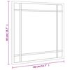 vidaXL Wall Mirror Black 40x40 cm Square Iron