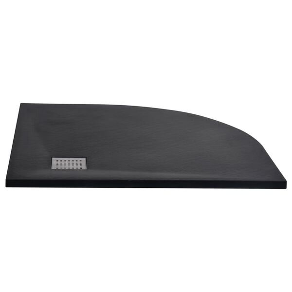 vidaXL Shower Tray SMC Black 90x90 cm