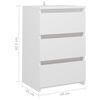 vidaXL Bed Cabinet White 40x35x62.5 cm Engineered Wood