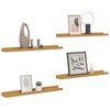 vidaXL Wall Shelf with Shelf 4 pcs Beige 40 x 9 x 3 cm Engineered Wood