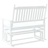 vidaXL Glider Bench White 118x70x104.5 cm Solid Wood Poplar