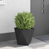 vidaXL Planter 2 pcs Black 40 x 40 x 40 cm Steel