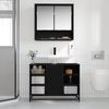 vidaXL Wall Shelf with Shelf Wall-mounted Black Oak 65 x 20 x 60 cm