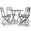 vidaXL 5 Piece Garden Dining Set Expanded Metal Mesh Anthracite