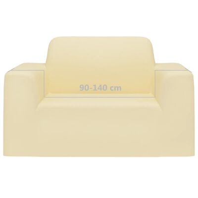 vidaXL Stretch Couch Slipcover Cream Polyester Jersey