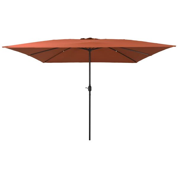 vidaXL Garden Parasol Red and Black 295 x 295 x 245 cm
