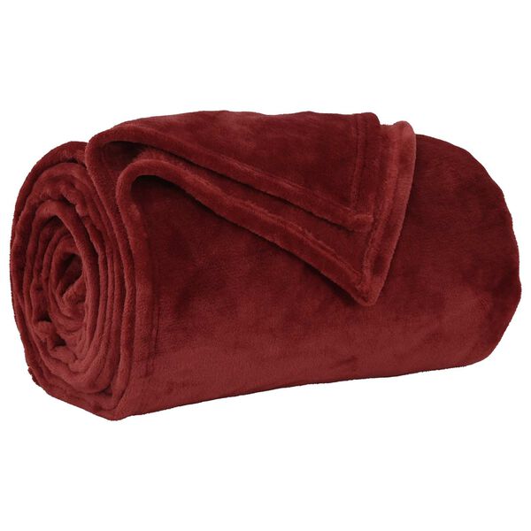 vidaXL Throw Blankets 6 pcs Bordeaux Red 240 x 270 cm Fleece