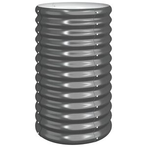 vidaXL Garden Planter Galvanised Steel 40x40x68 cm Anthracite