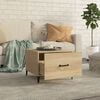 vidaXL Coffee Table with Metal Legs Sonoma Oak 50x50x40 cm