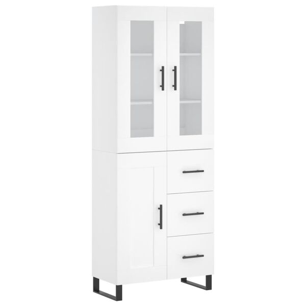 vidaXL Highboard White 69.5x34x180 cm Engineered Wood