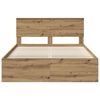 vidaXL Bed Frame Artisian Oak 135 x 190 cm Solid Pine Wood