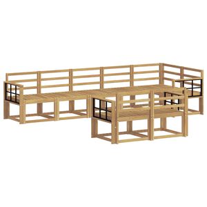 vidaXL Outdoor Sofa Set 8 pcs White Solid Acacia Wood
