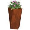 vidaXL Planter 2 pcs Rusty 40 x 40 x 75 cm Weathering Steel