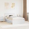 vidaXL Bed Frame with Headboard White 120 x 200 cm Engineered wood