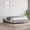 vidaXL Bed Frame without Mattress Light Grey 135x190 cm Double Double Fabric