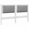 vidaXL Upholstered Headboard White 140 cm Solid Pine Wood