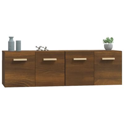 vidaXL Wall Cabinets 2 pcs Brown Oak 60x36.5x35 cm Engineered Wood