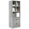 vidaXL Highboard with Drawer Grey Sonoma 45.5 x 34 x 127 cm
