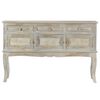 vidaXL Sideboard Grey 110x35x75 cm Solid Mango Wood