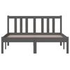 vidaXL Bed Frame without Mattress Grey Solid Wood 120x200 cm