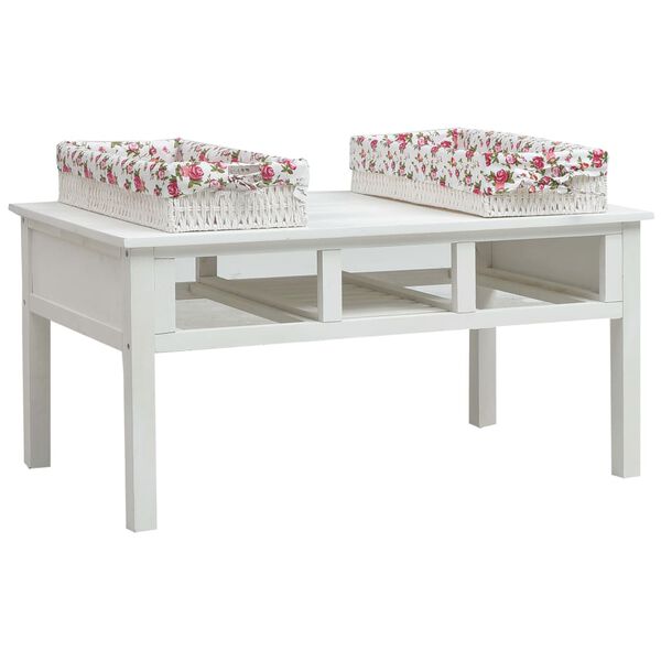 vidaXL Coffee Table White 99.5x60x48 cm Wood