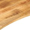 vidaXL Desk Top with Curve 120x50x2.5 cm Solid Wood Rough Mango