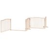 vidaXL Dog Gate with Door Foldable 6 Panels 480 cm Poplar Wood