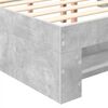 vidaXL Bed Frame Concrete Grey 200 x 200 cm Engineered Wood