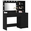 vidaXL Dressing Table Black 78.5 x 41 x 135 cm Engineered wood