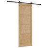 vidaXL Sliding Door Brown 83 x 232 cm Solid Pine Wood