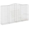 vidaXL Arched Gabion Basket 400x50x220/240 cm Galvanised Iron