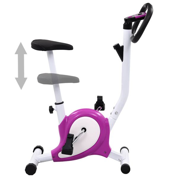 vidaXL Exercise Bike with Belt Resistance Purple