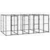 vidaXL Outdoor Dog Kennel Steel 9.68 m²