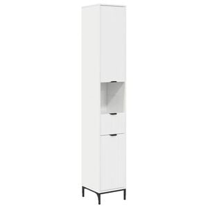 vidaXL Bathroom Cabinet with Door High Gloss White 31.5 x 33 x 190 cm