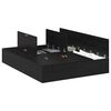 vidaXL Bed Frame with Storage Black oak 140 x 200 cm Engineered wood