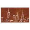 vidaXL Garden Wall Decoration 105x55 cm Corten Steel Skyline Design