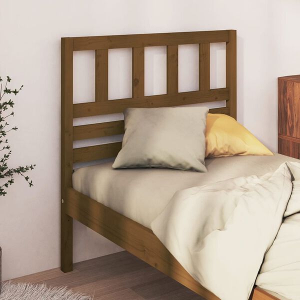 vidaXL Bed Headboard Honey Brown 81x4x100 cm Solid Wood Pine