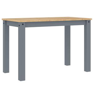 vidaXL Dining Table PANAMA Grey 112x60x75 cm Solid Wood Pine