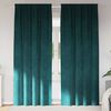 vidaXL Blackout Curtains 2 pcs Dark Green 140 x 245 cm Velvet