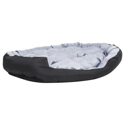 vidaXL Reversible & Washable Dog Cushion Grey and Black 150x120x25 cm
